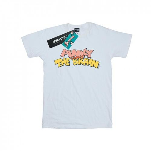Animaniacs Womens/Ladies Pinky And The Brain Logo Cotton Boyfriend T-Shirt