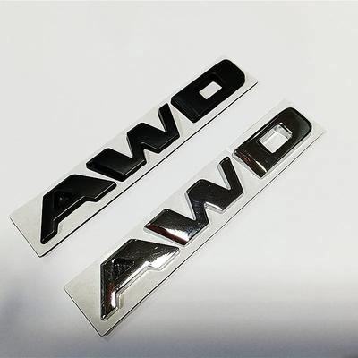 3D Metal Chrome Black Logo AWD Emblem Car Fender Badge Trunk Decal For 18XTS CT6 XT5 XT4 AWD Sticker Accessories