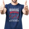Printed Teenagers Short Sleeve Tshirt Black Broadcast Technician Im Not Arguing Im Just Explaining Why Im Right Fashionable