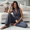 Women's Spring New Arrivals V-Neck Sleeveless Vest Wide Leg Pants Casual Set