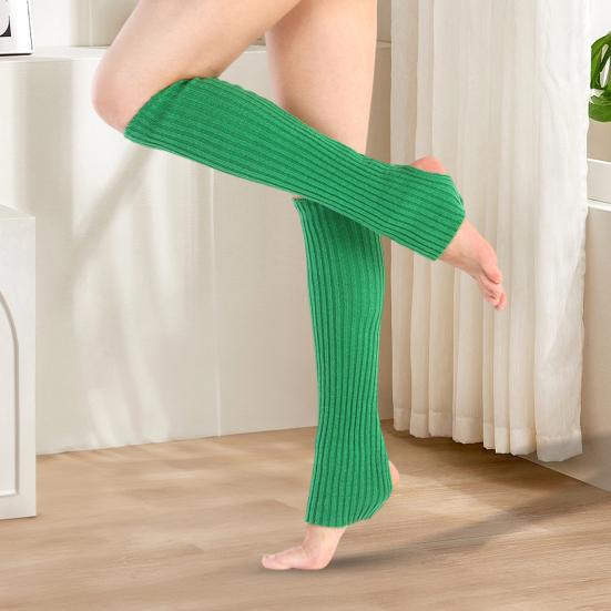 Knitted Stirrup Leg Warmers Women Yoga Socks Over Knee Ribbed Winter Leg Warmers for Girls Gym Fitness Dance Ballet