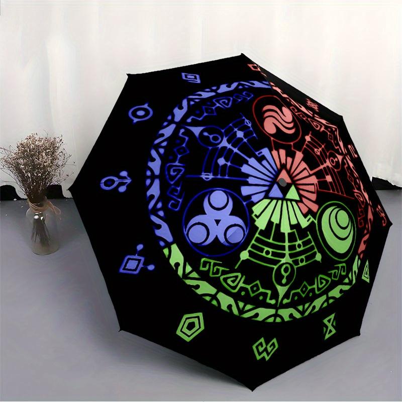Legend of Automatic Folding Windproof Umbrella with Sturdy Iron Frame, Portable Compact Travel Umbrella All-Season Use Parties a0807047