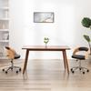 Swivel Office Chair Black Bentwood and Faux Leather
