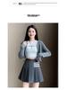 Women's Summer High Waist Pleated Mini Skirt - Striped A-Line College Style