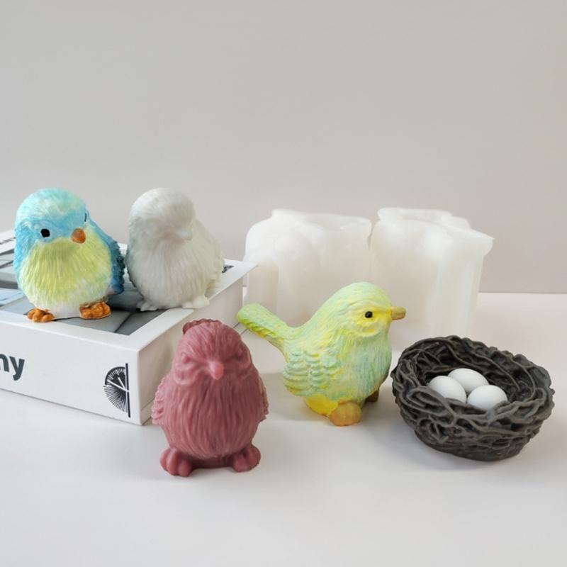 Epoxy Resin Bird Nest Ornament Mold Silicone Crafts Mold for Home Decoration