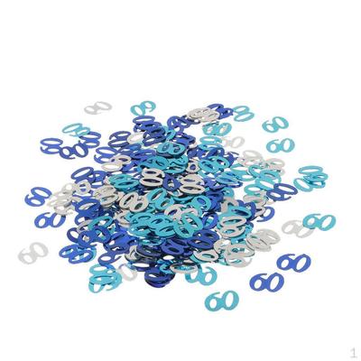 Wedding Party Birthday Table Confetti Shiny Sprinkles Number 600th Age 60