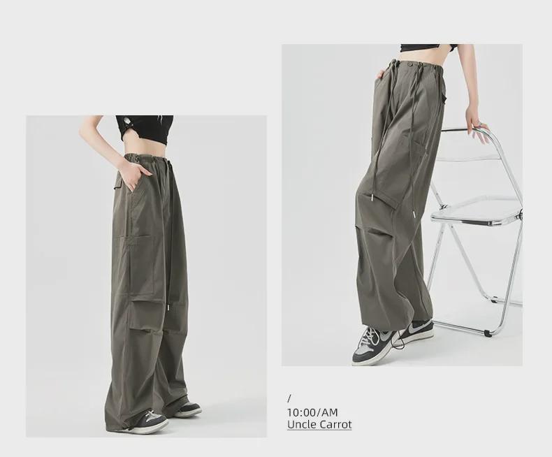 Women's High-Waist Velvet-Lined Wide-Leg Climbing Pants - Autumn/Winter 2025 American Style