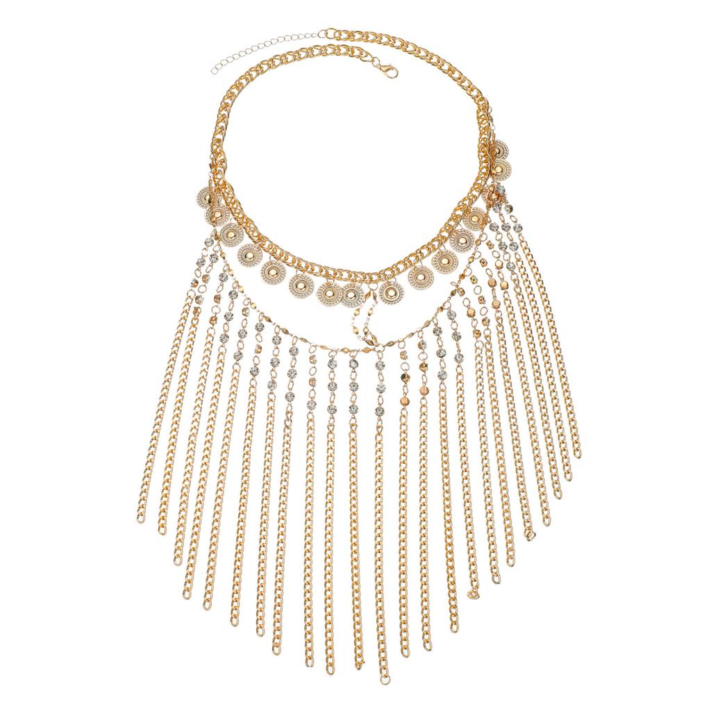 Beautiful Golden Coated Metal Fringe Head Chain Adjustable Hair Ornament For Formal Gatherings And Fashion Styling