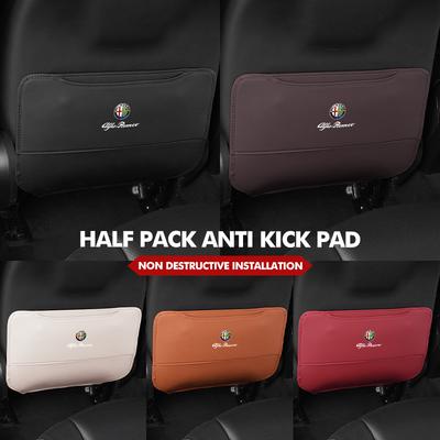 Car Seat Back Anti Kick Cover Pad Anti-dirty Protector Mat For Giulia 147 Mito 156 159 166 GT Stelvio Brera Volante