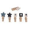 Wooden Star Clothes Pegs 3.5 Cm 12 Pieces