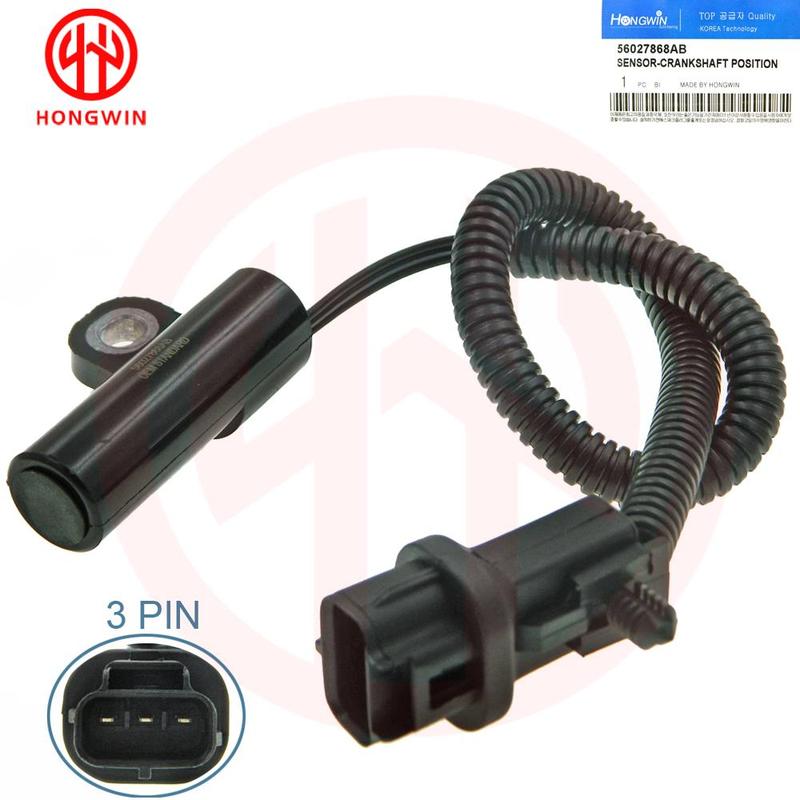 56027868,56027868AB,56027868AC,4897189AA New Crankshaft Crank Position Sensor For Jeep Wrangler Grand Cherokee 4.0L L6