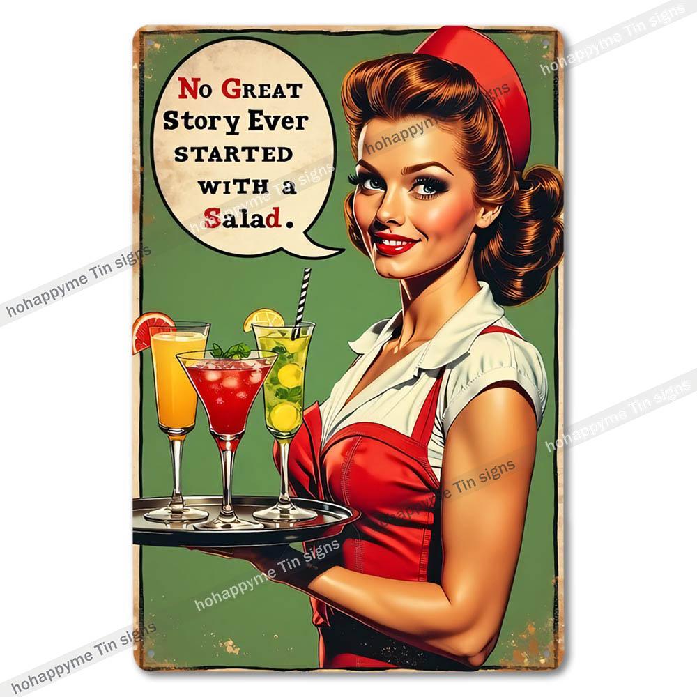 Retro Alkohol Blechschild Metall Vintage Plakette Bar Wandkunst Küche Wohnzimmer Schlafzimmer Party Dekoration