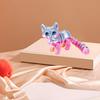 3D Printed Cat Figurine Movable Joints Cat Figure Articulated Animal Model Toy Home Office Bookshelf Desktop Decoration Ornament