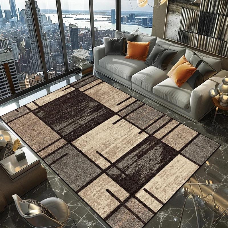 Nordic Geometric Pattern Carpets for Living Room 200x300cm Luxury Large Room Rugs Machine Washable Non-slip European Tatami Mat
