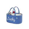 Cotton Rope Woven Storage Basket With Handles For Baby Care And Home Organization