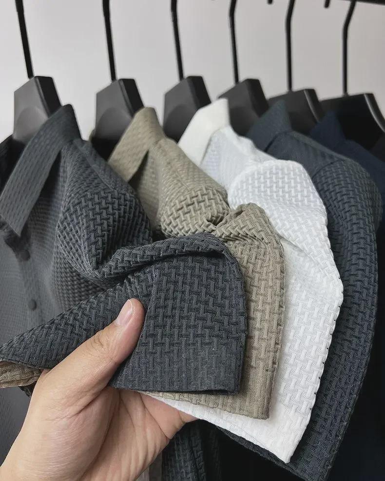 Men's Short-Sleeve Ice Silk Mesh Polo Shirt