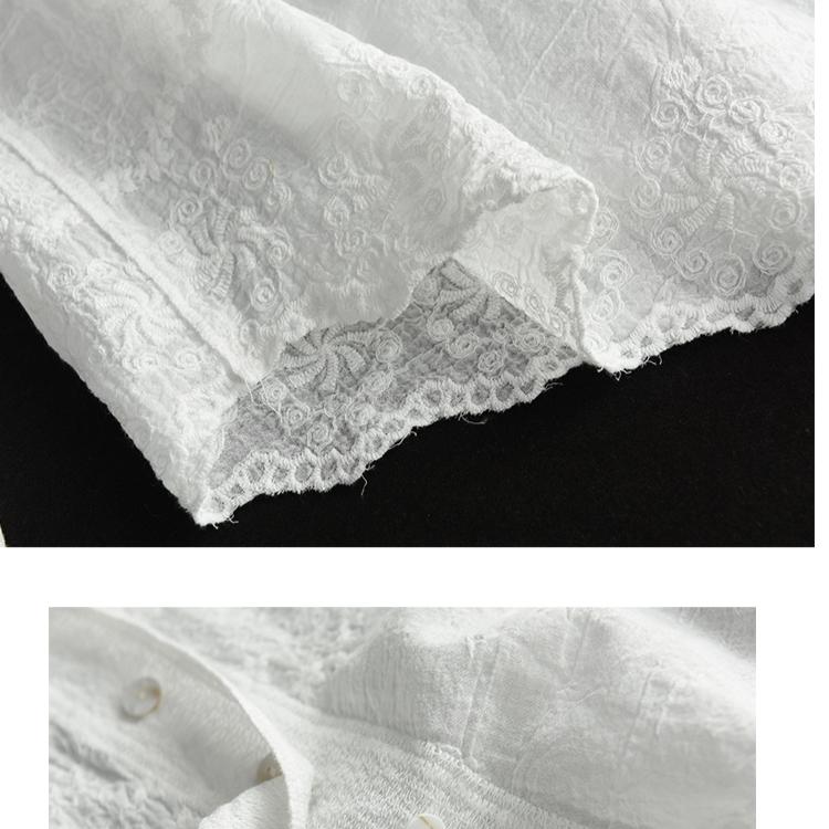 DIMANAF New Spring Shirt Women 2025  Lace Blouse Long Sleeve Basic Fashion Tops Tees Casual Loose White Tees