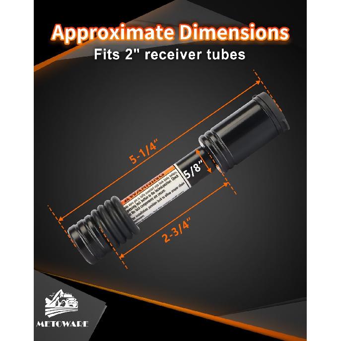METOWARE Trailer Hitch Lock - 5/8" Dia Locking Hitch Pin, Anti-Theft Trailer Receiver Lock, Fits 2" Receiver Tubes, Class III & IV Hitch Receivers,