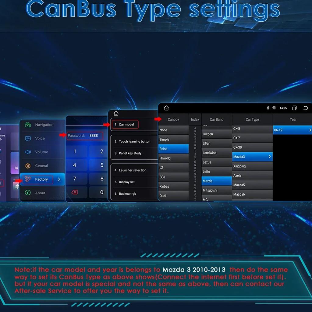 Hizpo 2Din Android 14 for Mazda 3 2010-2013 Car Radio Multimedia Player Stereo Navigation Carplay 4G Speakers Head Unit Intelligent Video Audio GPS