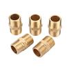 1 2  Brass Pipe Fitting Hex Nipple Water Tube Connecting Accessories (5pcs)