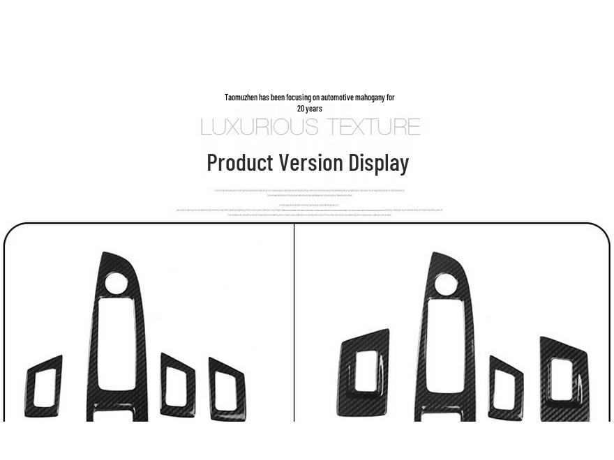 5 Series Carbon Fiber Interior Trim: 525li/530le Console Shifter & Door Panel Decorative Sticker (G38/F18)