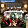 3PCS Clown Bedding Set Duvet Cover Closure Includes 1 Duvet Cover & 2 Pillowcases for All Seasons Bedroom Decor Christmas Fan gifts