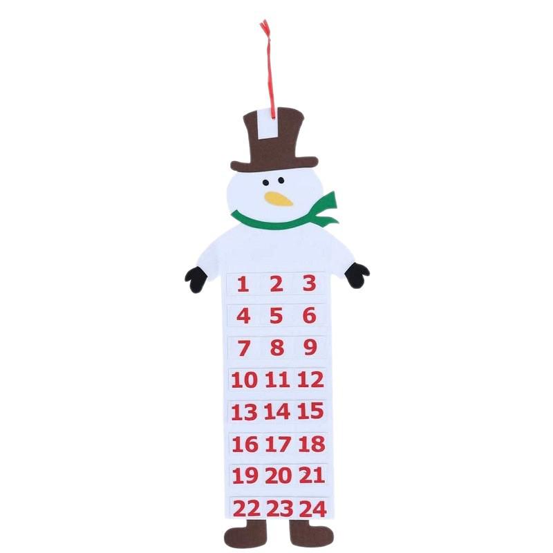 Christmas Felt Wall Calendar with Decorative Pendants