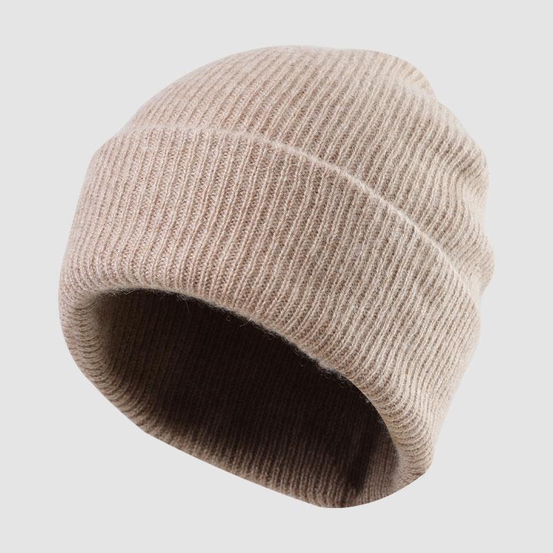 100% Cashmere Autumn Winter Warm Cycling Skull Cap Party Thick Travel and Shopping Beanie Hat for Women