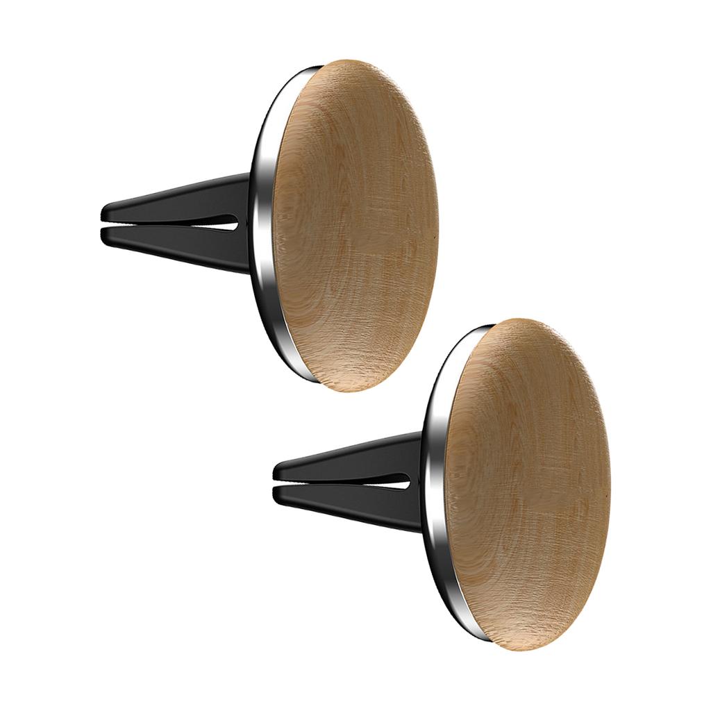 Pack of 2 Car Aromatherapies Car Air Vent Mount Fragrances Diffuser Wood Essential Oil Diffuser Perfume Scent Diffuser