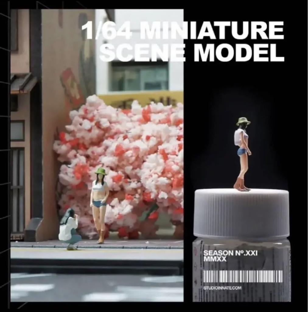 1/64 Scale Figure Cosplay Girl 22223126 Model Diorama Miniature Car [Parallel Import]