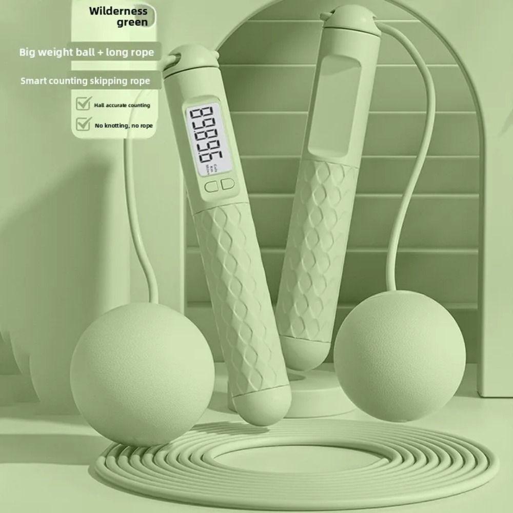 Anti-Skid Jump Rope with Counter 3M Length Fitness Jump Rope Counting Jump Rope Ball  Student