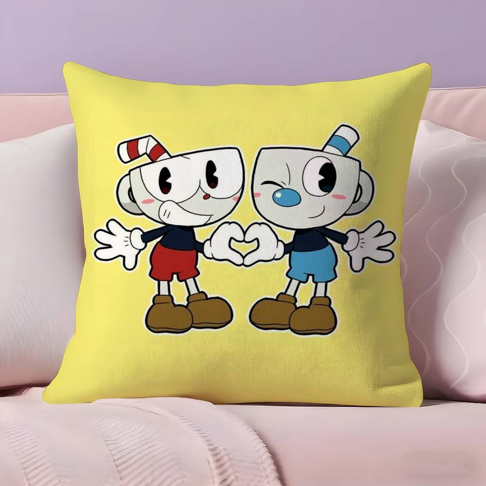 Classic Cute Game C-Cuphead Pillow Case  Ultra Soft Skin Friendly Fabric Cloud Like Comfort & Concealed Zipper