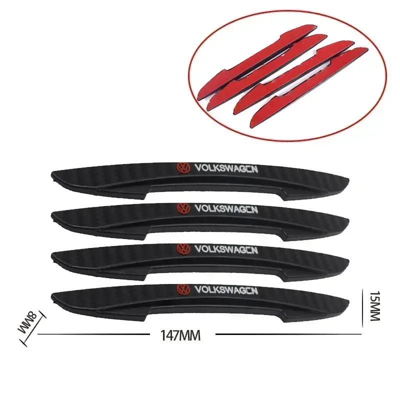 New 4pcs PVC Car Door Anti-scratch Stickers Protection Decal for Volkswagen Teramont Santana Tiguan R32 T5 Golf 5 7 Rabbit