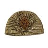 Damer Topphatt Rombus Rhinestones Dekor Plissert Turbanhatt Gullbelagt Pyntet Hatt Elastisk Design Hodeplagg