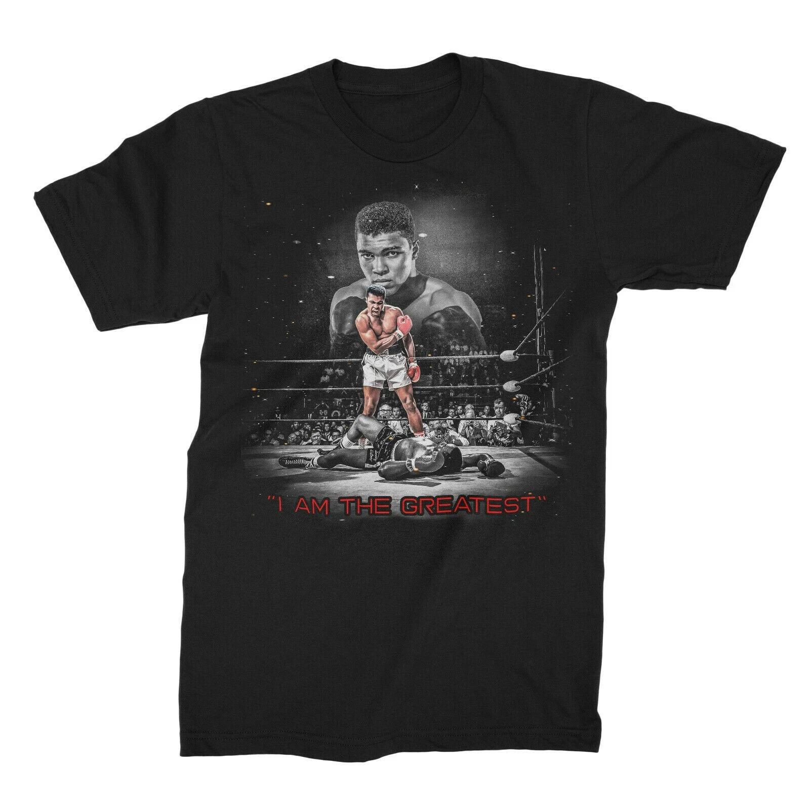 Muhammad Ali I am The Greatest Boxing T-shirt Black Tee All Sizes 2F489 L