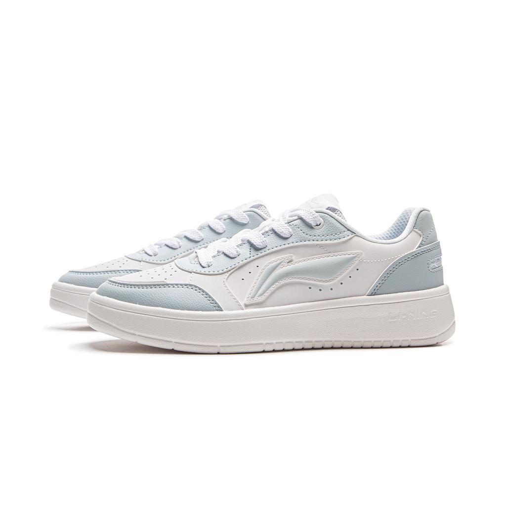 Li Ning Yuan Bao Pure Classic Fashion Versatile Youthful White Sneakers Women Sneakers Blue AGCV148-4