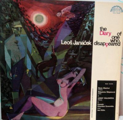 LP Record LEOŠ JANÁČEK - BENO BLACHUT, ŠTĚPÁN - The Diary Of One Who Disappeared SUA10288 Supraphon Czech Repu Classical Used