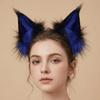 JK Cat Ears Headband Lolita Furry Cosplay Headwear Sweet Wolf Dog Hair Band  Makeup