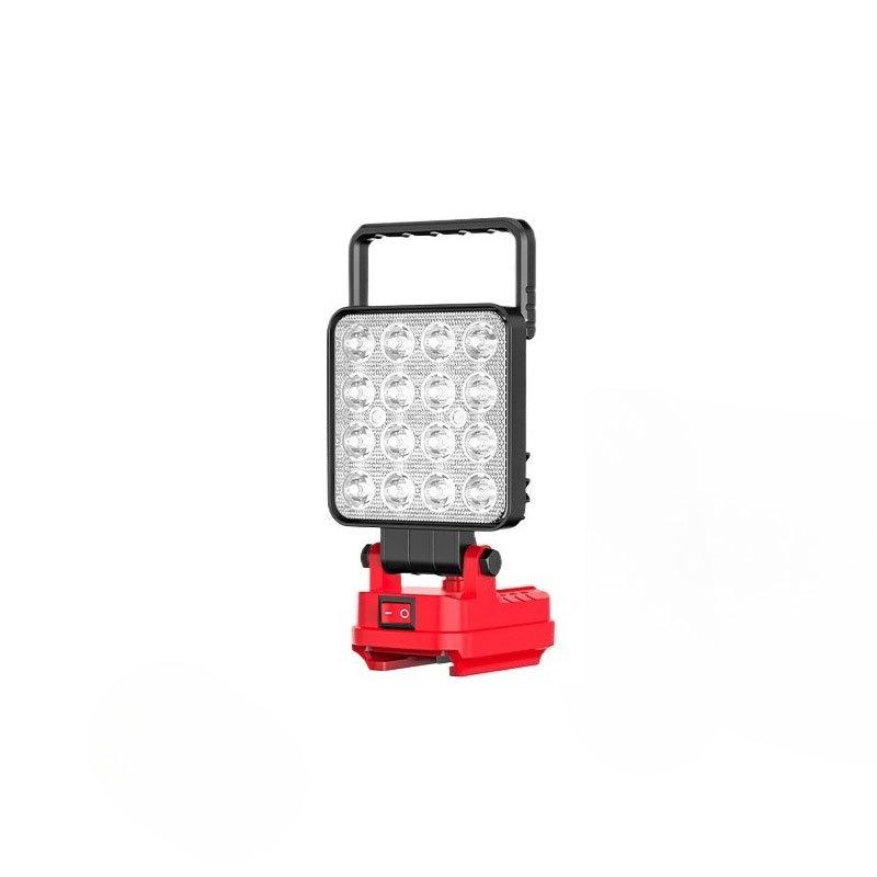 4-Inch Handheld LED Work Light - Red Base for Auto Repair, Camping, and Fishing