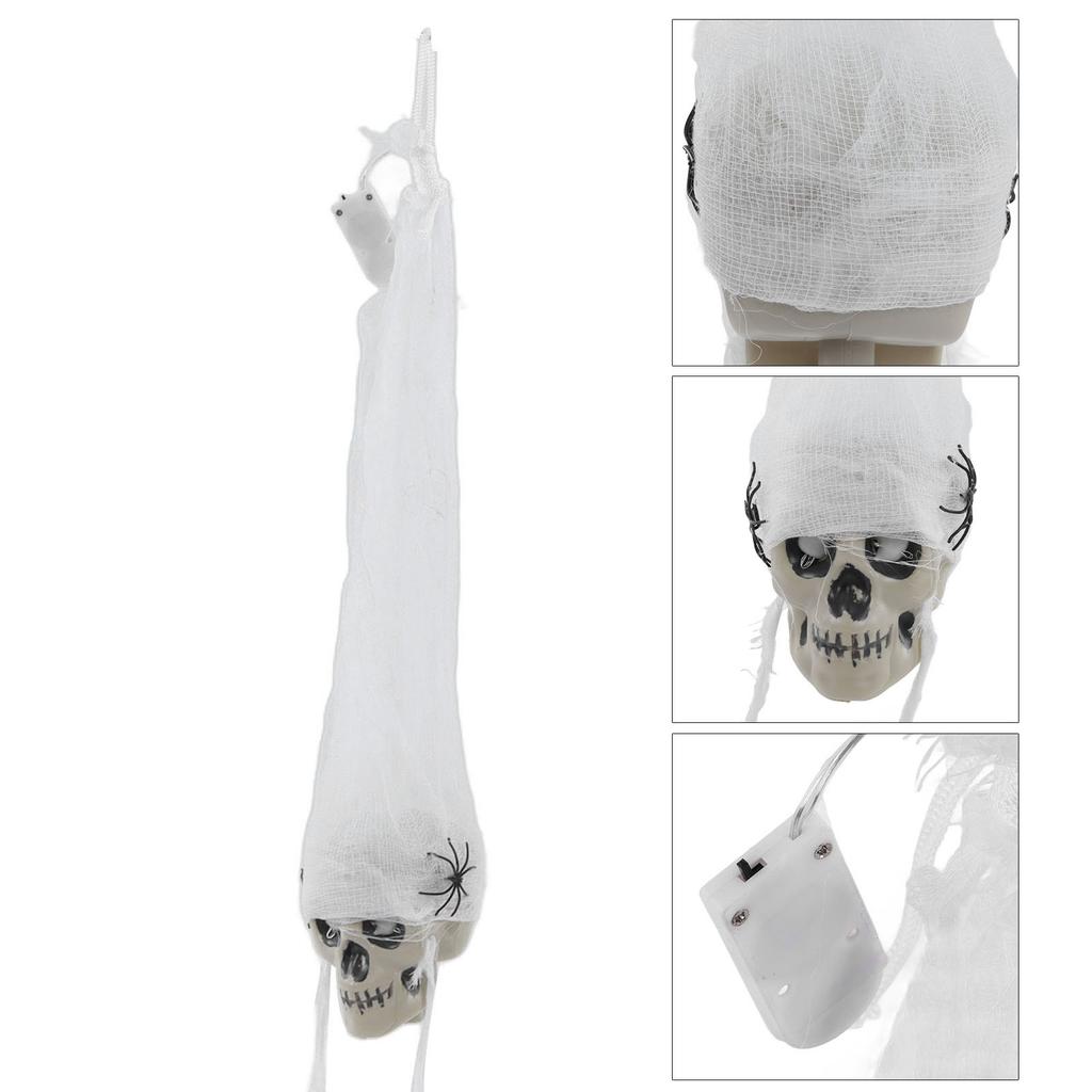 Wisząca Dekoracja LED Czaszka Wisząca Dekoracja LED Halloween na Wewnątrz Zewnątrz Drzewo Trawnik Impreza