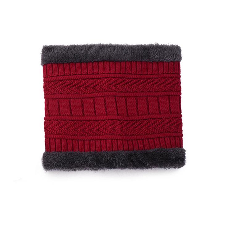 Winter Knitted Fleece-Lined Hat & Scarf Set for Men, Women & Kids - Thick Wool Parent-Child Cap