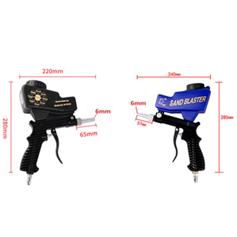 Regulowane urządzenie do usuwania rdzy Pistolet do piaskowania Przenośny pistolet do piaskowania Mini maszyna do malowania natryskowego Grawitacja Mały ręczny pneumatyczny zestaw pistoletów do piaskowania