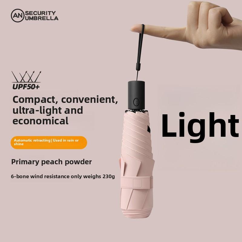 

125 г Японский Ультралегкий Портативный Зонт из Волокна Солнцезащитный и Ультрафиолетовый Зонт-карандаш Двойного Назначения для Женщин Iron&6K