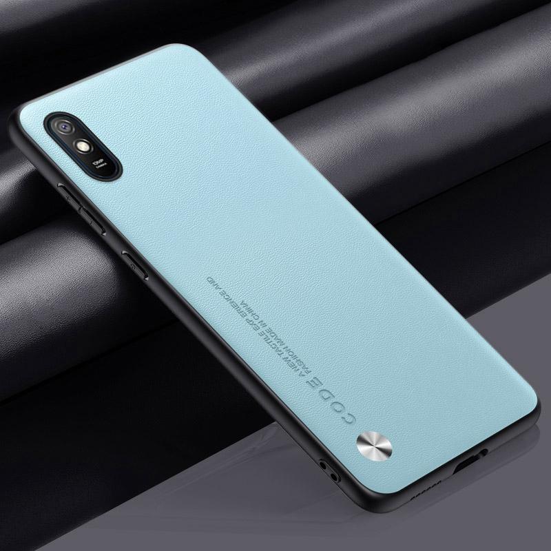 Luxuriöse PU-Lederhülle für Xiaomi Redmi 9A 9 A Rückseite Silikon Stoßfest Vollschutz Handyhülle für Redmi9 A Redmi9A