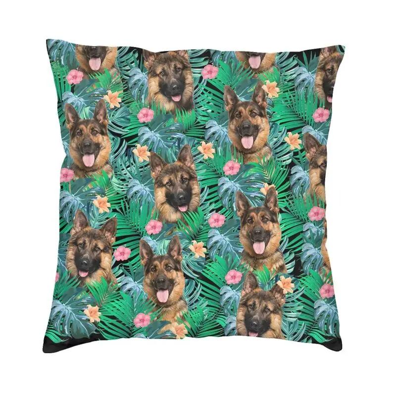 German Shepherd Modern Throw Pillow Covers Home Decor Shepherd In The Snow Cushions for Sofa Double Sided Print Chair Cushion