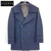ICHORAI 14FW0C-C002 Navy Wool Double Coat Coat 44 NavyUsed