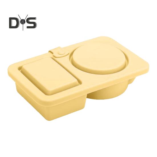 

1/2/3 шт. Силиконовые многоразовые контейнеры для закусок с крышками, пищевые, без BPA, термостойкие, контейнеры для закусок, соусов, приправ C