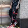 Danmo Hip Hop Joggers Men Letter Ribbons Cargo Pants Pockets Track Outdoor Casual Techwear Male Trousers Sweatpants Sport Streetwear