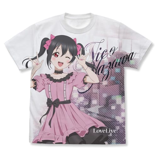 [Official] 2D COSPA Love Live! Original Illustration Nico Yazawa Full Graphic T-Shirt Party Dress 2025 Ver. White XL Size