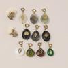 1 Piece 304 Stainless Steel Natural Stone Charm Pendant 14K Gold Plated Multicolor Drop Star For DIY Jewelry Making Findings
